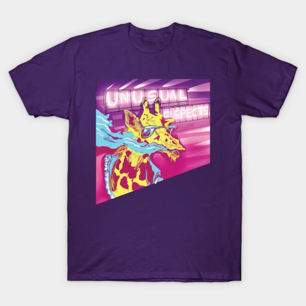 Unusual Suspects- Giraffe - Smoking T-Shirt by Redmetalwolf